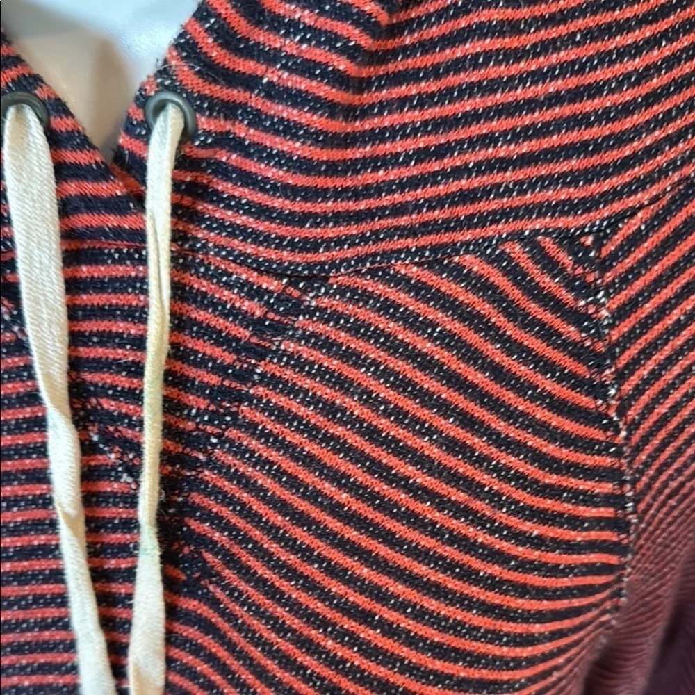 J. Crew Red Hooded Sweatshirt Striped Casual